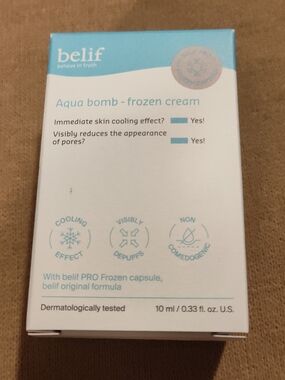 NWT! belif Aqua Bomb - Frozen Cream .33oz